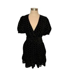 Zara black polka dot dress